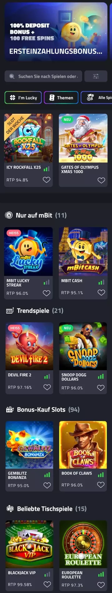 mbit casino Willkommensbonus